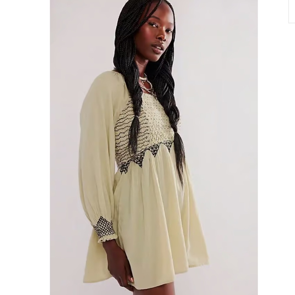 Free People What A Feeling Tunic Top Women's XS Boho Festival Hippie NWOT